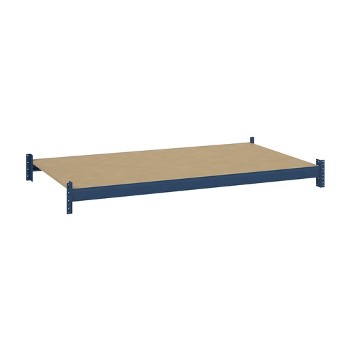 [047513] Estante metálico para estantería de media carga con paneles de madera aglomerada - Dim.: 1800x1100x67h mm - azul ral 5010