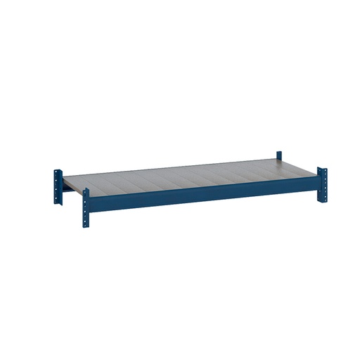 [047528] Estante metálico para estantería de media carga con paneles metálicos lisos - Dim.: 1350x600x67h mm - azul ral 5010