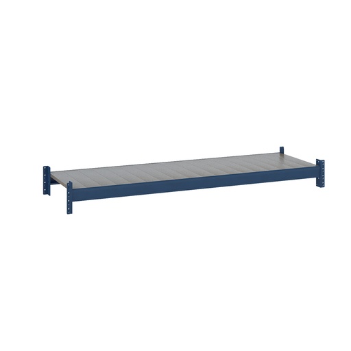 [047529] Estante metálico para estantería de media carga con paneles metálicos lisos - Dim.: 1800x600x67h mm - azul ral 5010