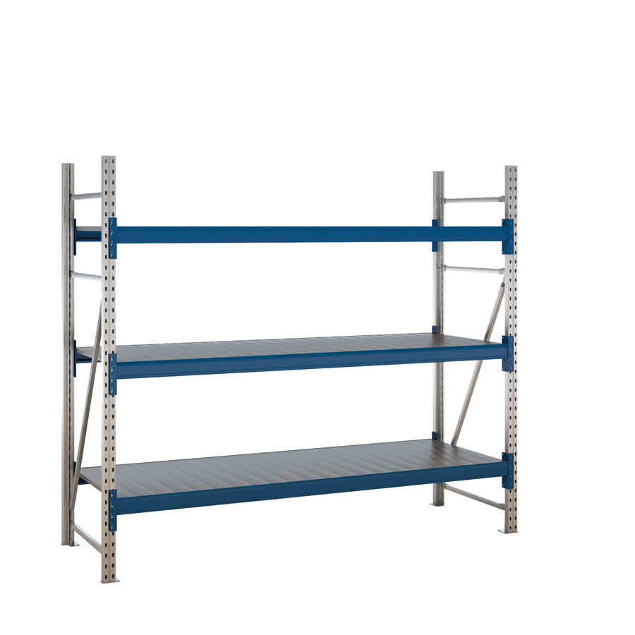 [047592] Estantería metálica modular de media carga con 3 estantes de chapa de acero - Dim.: 2320x800x2000h mm