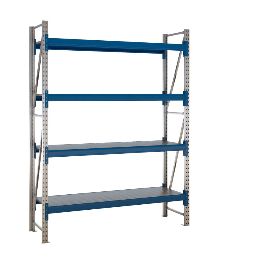 [047608] Estantería metálica modular de media carga con 4 estantes de chapa de acero - Dim.: 1920x600x2500h mm