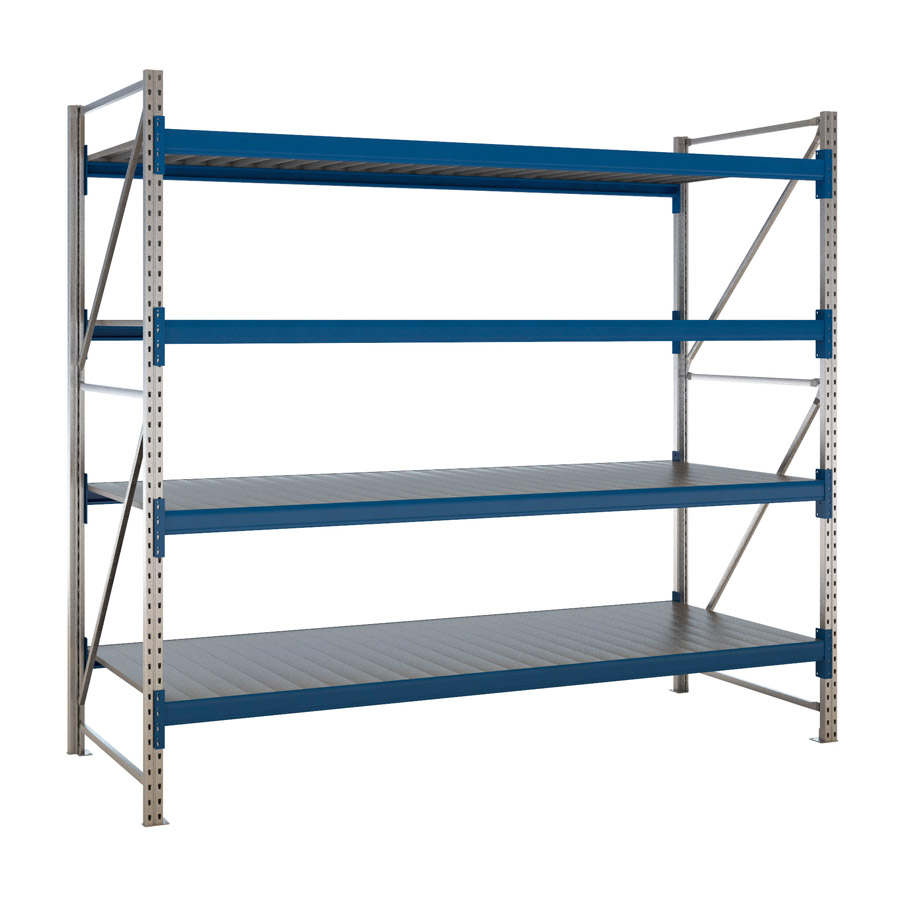 [047624] Estantería metálica modular de media carga con 4 estantes de chapa de acero - Dim.: 2820x1100x2500h mm