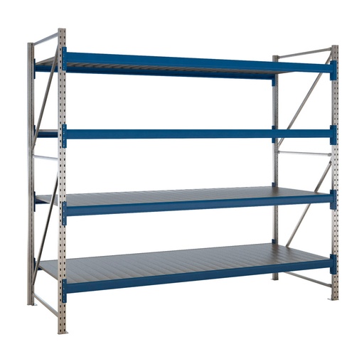 [047624] Estantería metálica modular de media carga con 4 estantes de chapa de acero - Dim.: 2820x1100x2500h mm