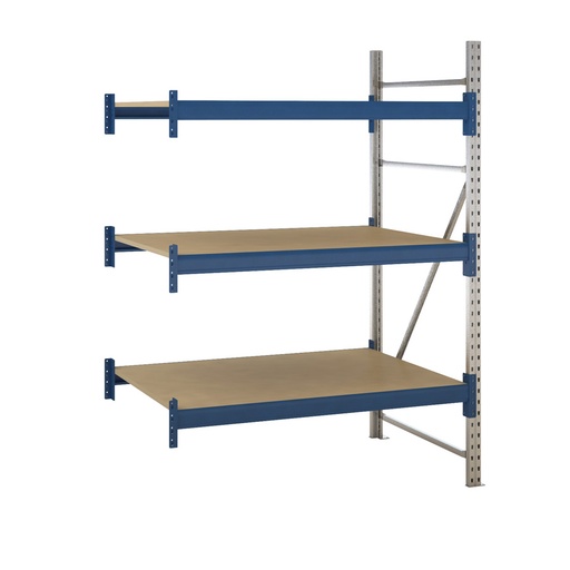 [047631] Estantería metálica adicional de media carga con 3 estantes con madera aglomerada - Dim.: 1410x1100x2000h mm