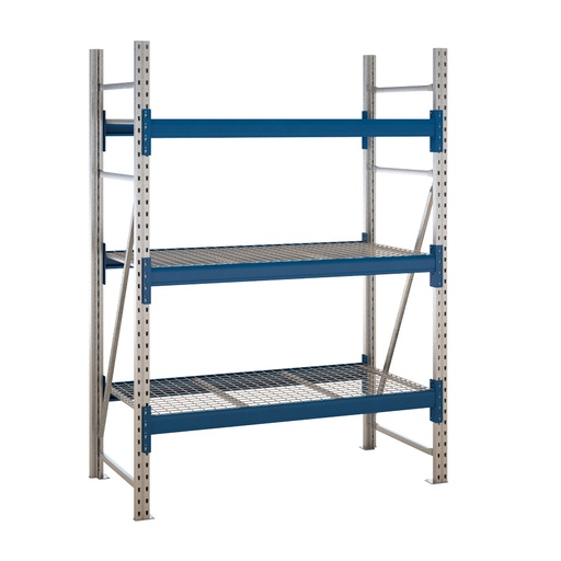 [047678] Estantería metálica modular de media carga con 3 estantes de rejilla de acero - Dim.: 1470x800x2000h mm