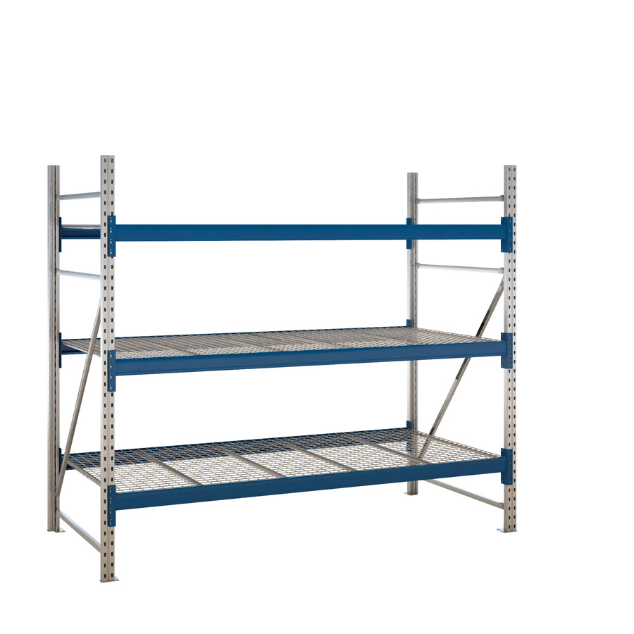 [047684] Estantería metálica modular de media carga con 3 estantes de rejilla de acero - Dim.: 2320x1100x2000h mm