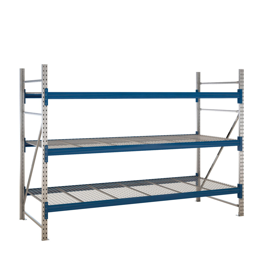 [047685] Estantería metálica modular de media carga con 3 estantes de rejilla de acero - Dim.: 2820x1100x2000h mm
