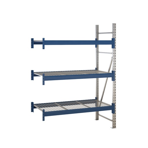 [047690] Estantería metálica adicional de media carga con 3 estantes de rejilla de acero - Dim.: 1410x800x2000h mm
