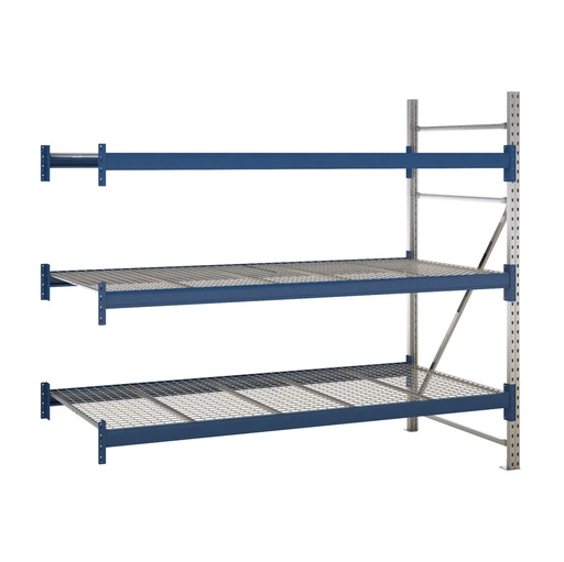 [047696] Estantería metálica adicional de media carga con 3 estantes de rejilla de acero - Dim.: 2260x1100x2000h mm