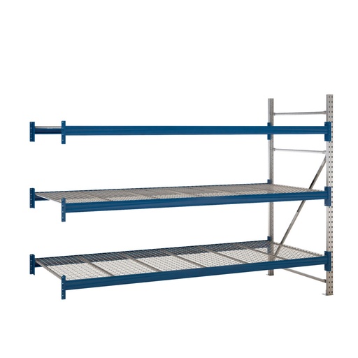 [047697] Estantería metálica adicional de media carga con 3 estantes de rejilla de acero - Dim.: 2760x1100x2000h mm