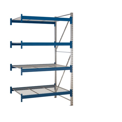 [047718] Estantería metálica adicional de media carga con 4 estantes de rejilla de acero - Dim.: 1410x1100x2500h mm