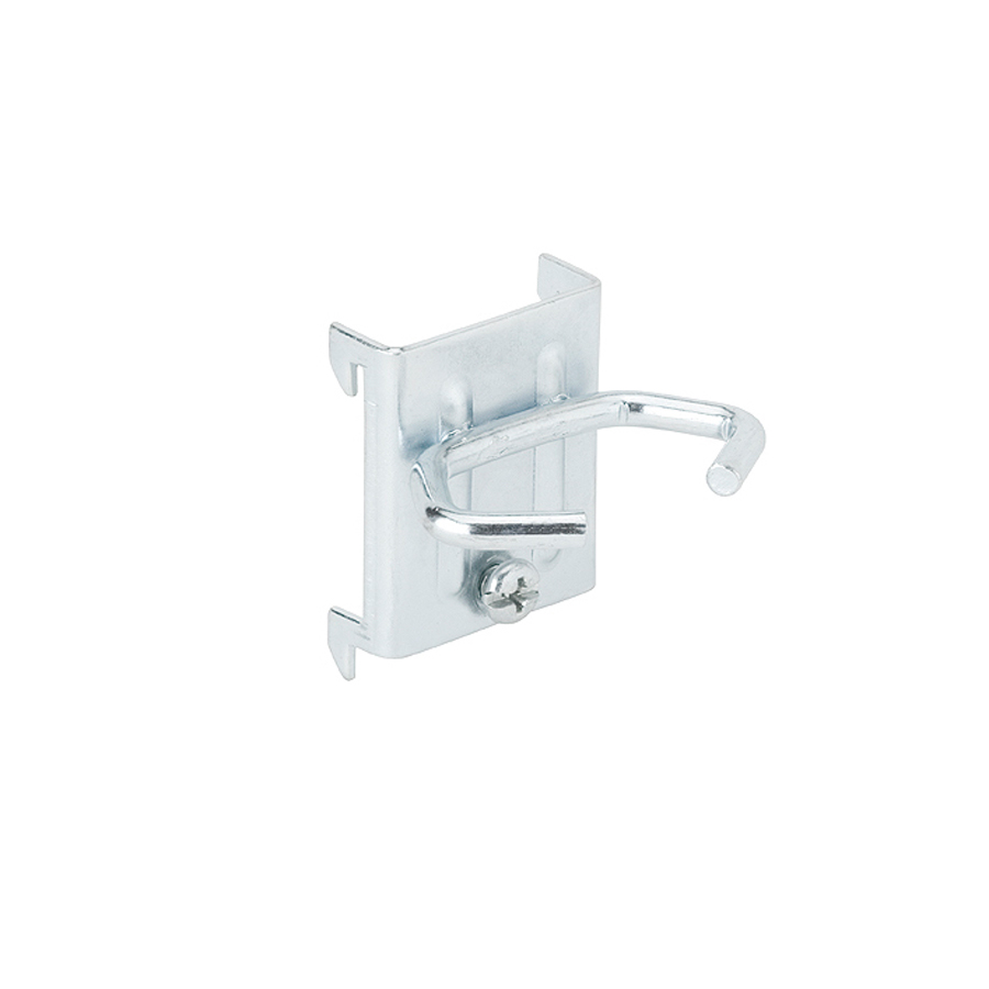 [047826] Pack de 5 ganchos porta herramientas para panel perforado - Dim.: 65x30 mm - Acero cincado