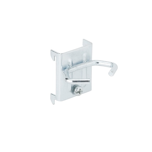 [047826] Pack de 5 ganchos porta herramientas para panel perforado - Dim.: 65x30 mm - Acero cincado