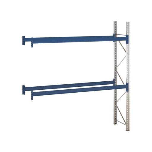 [047874] Estantería de paletización adicional con 2 niveles de carga de 3000 kg cada uno - Dim.: 2790x800x3000h mm - Galvanizado y azul ral 5010