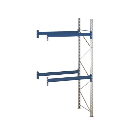 [047878] Estantería de paletización adicional con 2 niveles de carga de 2000 kg cada uno - Dim.: 1440x1100x3000h mm - Galvanizado y azul ral 5010