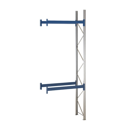 [047886] Estantería de paletización adicional con 2 niveles de carga de 2000 kg cada uno - Dim.: 1450x800x4000h mm - Galvanizado y azul ral 5010