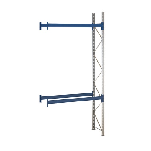 [047888] Estantería de paletización adicional con 2 niveles de carga de 2500 kg cada uno - Dim.: 1900x800x4000h mm - Galvanizado y azul ral 5010