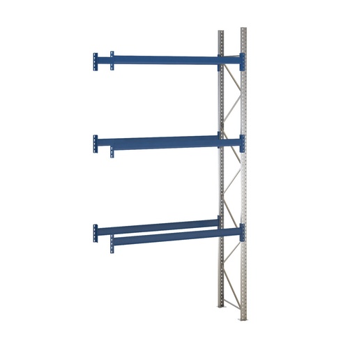 [047896] Estantería de paletización adicional con 3 niveles de carga de 2500 kg cada uno - Dim.: 1900x800x4000h mm - Galvanizado y azul ral 5010