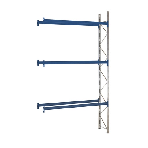 [047922] Estantería de paletización adicional con 3 niveles de carga de 3000 kg cada uno - Dim.: 2800x800x5000h mm - Galvanizado y azul ral 5010
