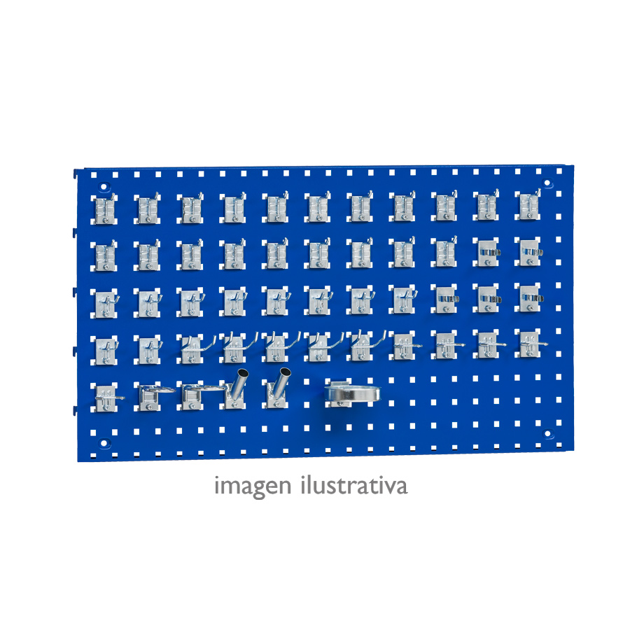 [047939] Set de 26 ganchos porta herramientas para panel perforado - Acero cincado