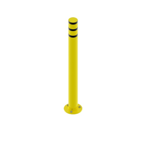 [047943] Bolardo metálico de protección contra impactos para fijación al pavimento - Dim.: Ø102x1200h mm - Amarillo ral 1018