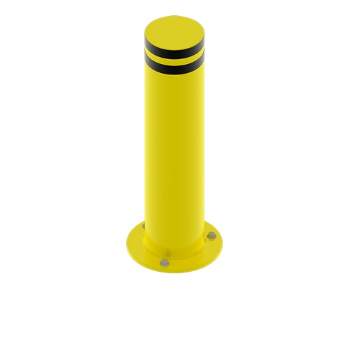 [047947] Bolardo metálico de protección contra impactos para fijación al pavimento - Dim.: Ø273x1200h mm - Amarillo ral 1018