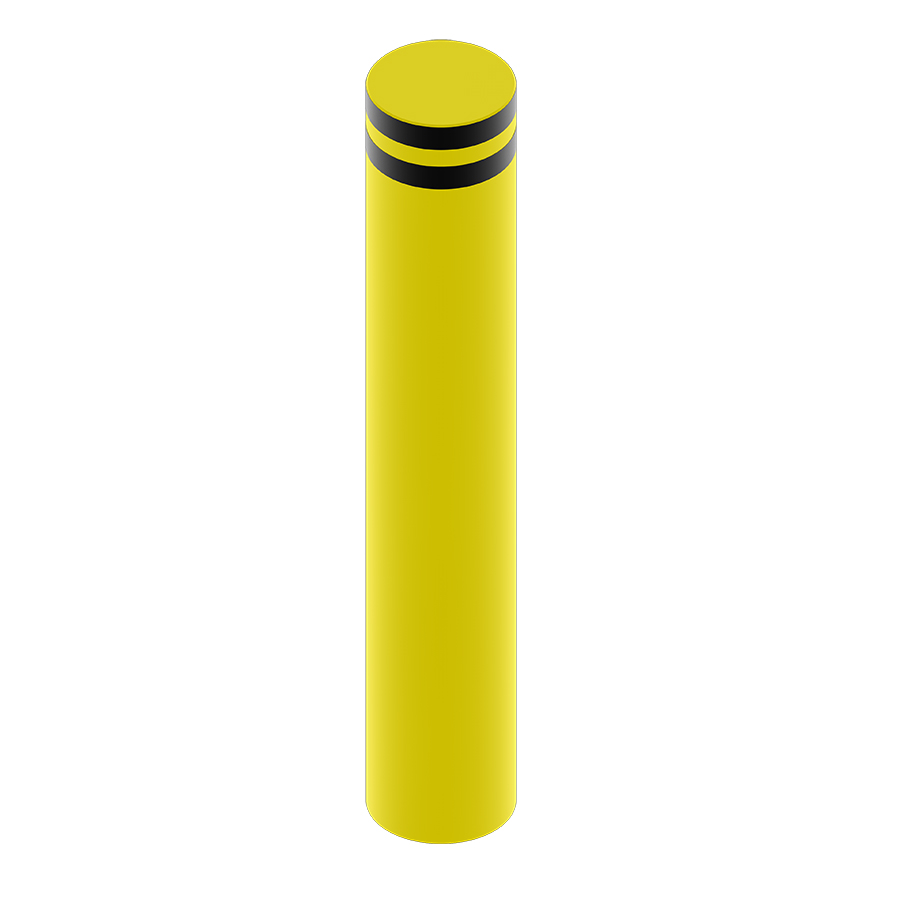 [047948] Bolardo metálico de protección contra impactos para hormigonar - Dim.: Ø273x1600h mm - Amarillo ral 1018