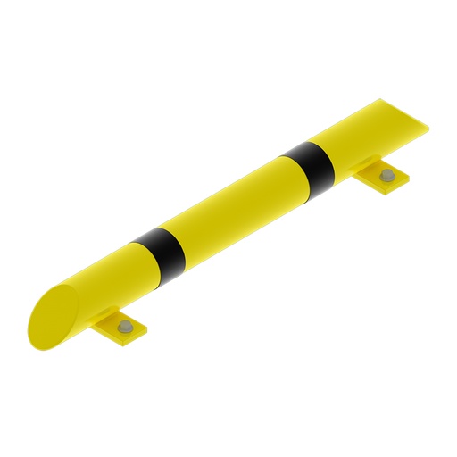 [047958] Zócalo metálico tubular para protección contra impactos - Dim.: Ø76x800 mm - Amarillo ral 1018