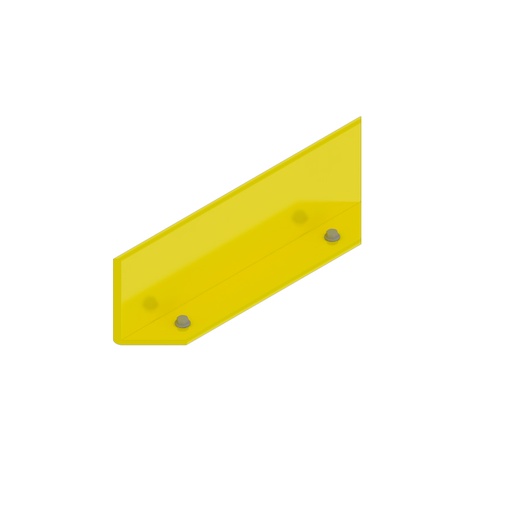 [047961] Zócalo metálico angular para protección contra impactos - Dim.: 500x75x150h mm - Amarillo ral 1018