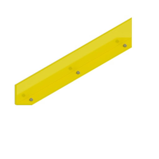[047962] Zócalo metálico angular para protección contra impactos - Dim.: 1000x75x150h mm - Amarillo ral 1018
