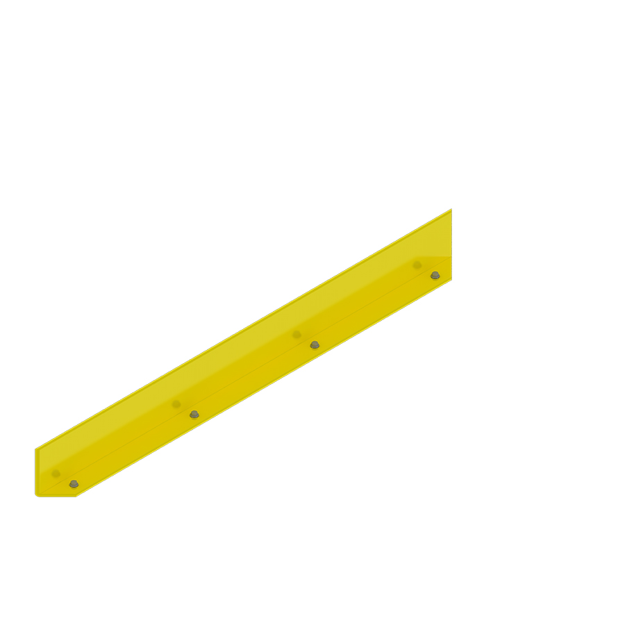 [047963] Zócalo metálico angular para protección contra impactos - Dim.: 1500x75x150h mm - Amarillo ral 1018