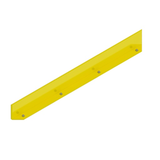 [047963] Zócalo metálico angular para protección contra impactos - Dim.: 1500x75x150h mm - Amarillo ral 1018
