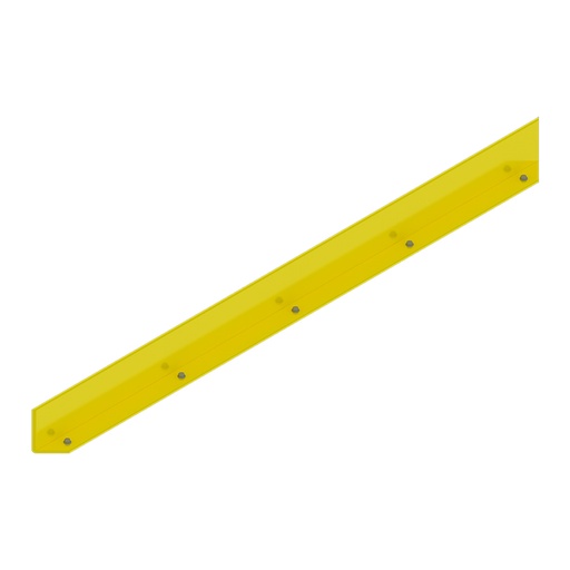[047964] Zócalo metálico angular para protección contra impactos - Dim.: 2000x75x150h mm - Amarillo ral 1018