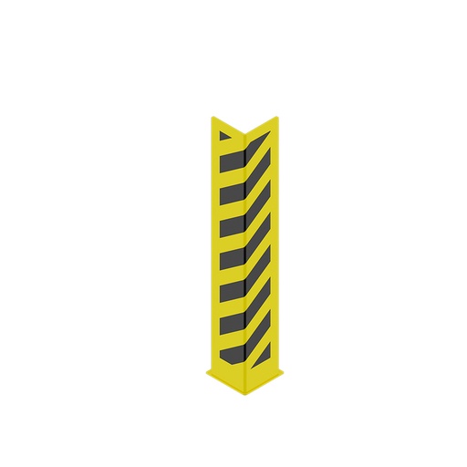 [047973] Protección metálica para puntal de estantería en forma de L - Dim.: 180x180x1200h mm - amarillo ral 1018