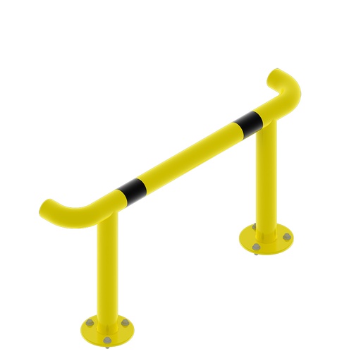 [047976] Protección metálica para bastidor de estantería - Dim.: 1250x150x600h mm - amarillo ral 1018
