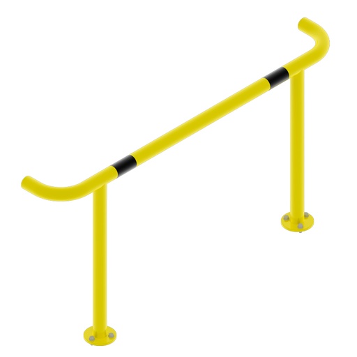 [047978] Protección metálica para bastidor de estantería - Dim.: 1250x150x600h mm - amarillo ral 1018