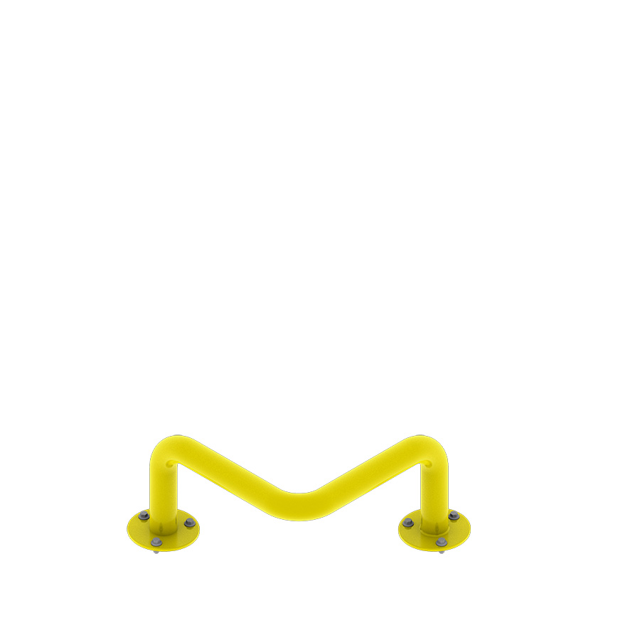 [047984] Arco angular de protección contra impactos - Dim.: 600x600x350h mm - Amarillo ral 1018