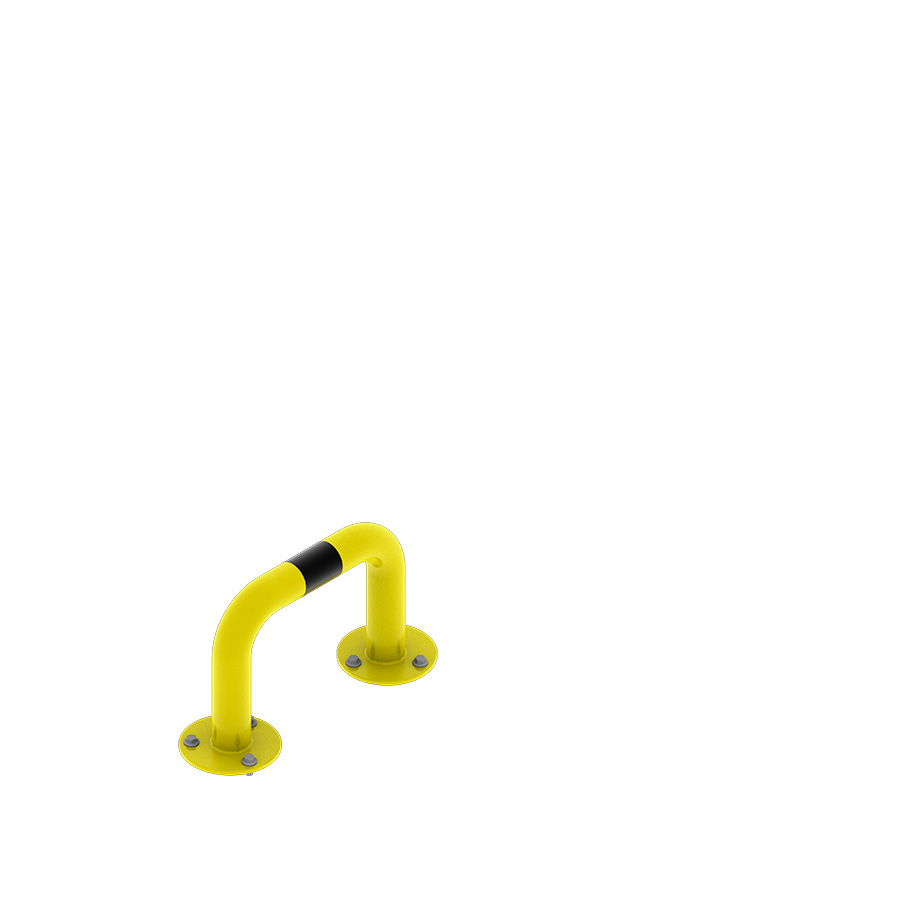 [047985] Arco lineal de protección contra impactos - Dim.: 500x180x350h mm - Amarillo ral 1018