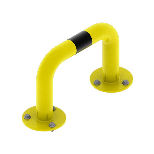 [047985] Arco lineal de protección contra impactos - Dim.: 500x180x350h mm - Amarillo ral 1018