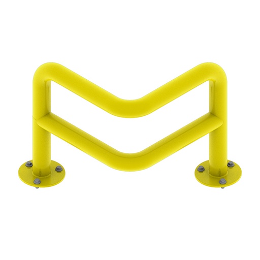 [047989] Arco angular de protección contra impactos - Dim.: 600x600x600h mm - Amarillo ral 1018