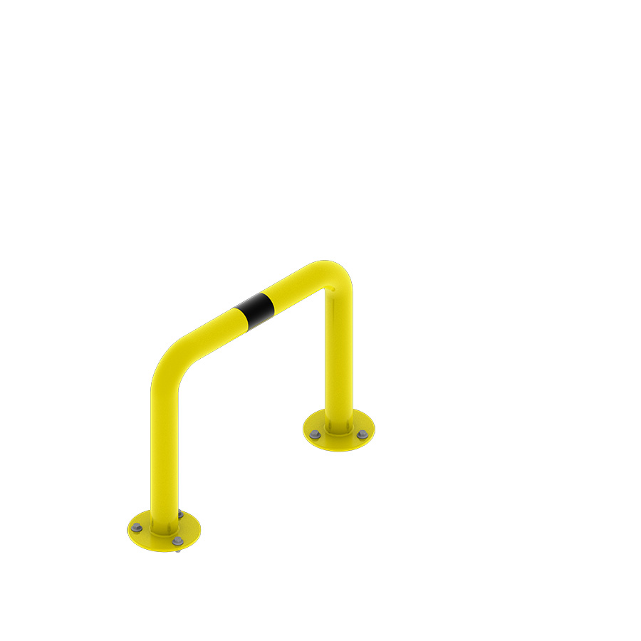 [047991] Arco lineal de protección contra impactos - Dim.: 750x180x600h mm - Amarillo ral 1018