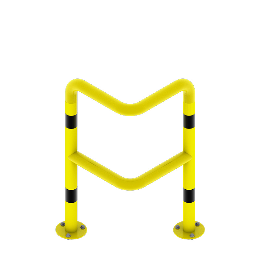 [047994] Arco angular de protección contra impactos - Dim.: 600x600x1200h mm - Amarillo ral 1018