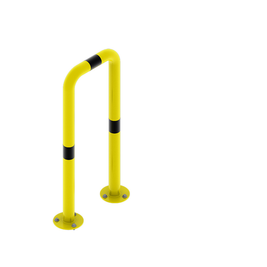 [047995] Arco lineal de protección contra impactos - Dim.: 500x180x1200h mm - Amarillo ral 1018