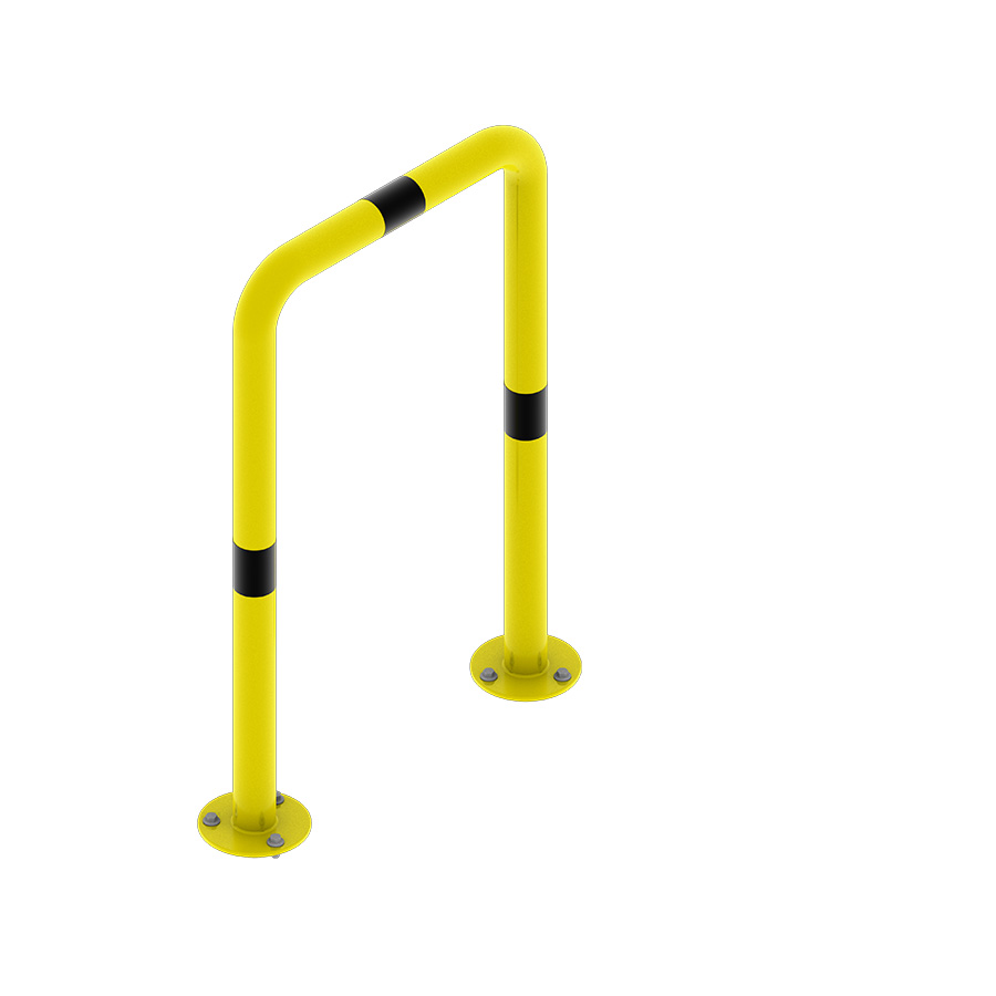 [048018] Arco lineal de protección contra impactos - Dim.: 750x180x1200h mm - Amarillo ral 1018