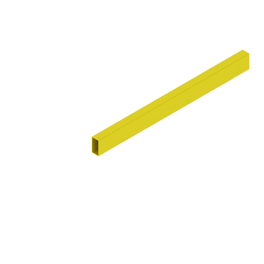 [048024] Par de travesaños metálicos para zócalo modular contra impactos - Dim.: 1100x50x100h mm - Amarillo ral 1080