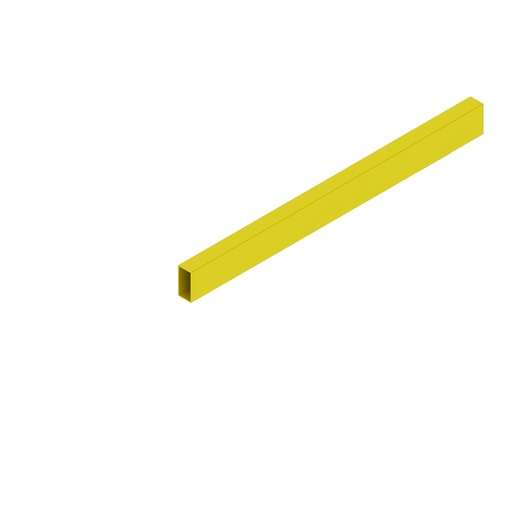 [048024] Par de travesaños metálicos para zócalo modular contra impactos - Dim.: 1100x50x100h mm - Amarillo ral 1080