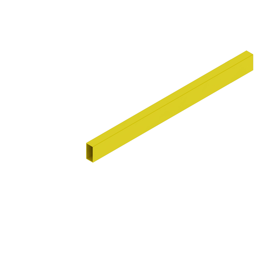 [048025] Par de travesaños metálicos para zócalo modular contra impactos - Dim.: 1200x50x100h mm - Amarillo ral 1080