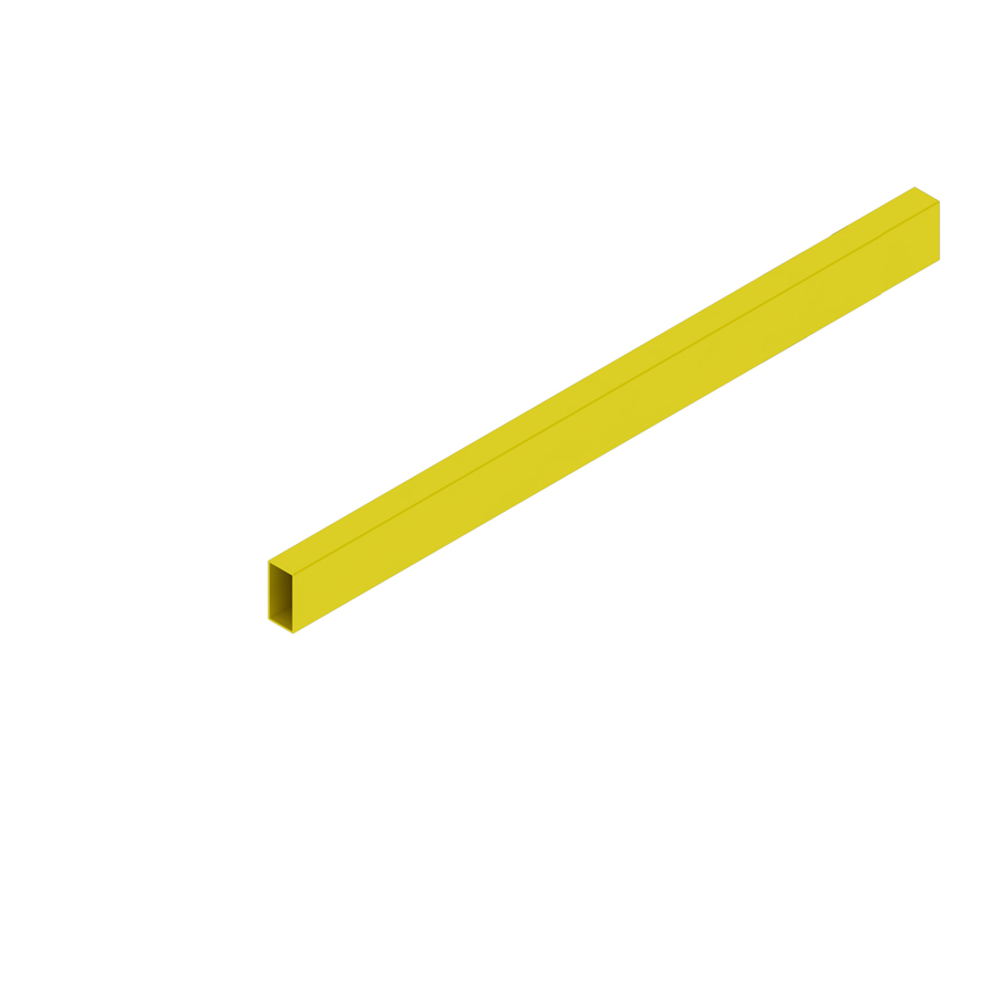 [048027] Par de travesaños metálicos para zócalo modular contra impactos - Dim.: 1500x50x100h mm - Amarillo ral 1080