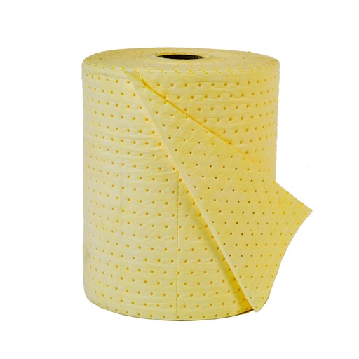 [048064] Rollo absorbente para la recogida de líquidos químicos - Dim.: 0,5x44 m - Amarillo