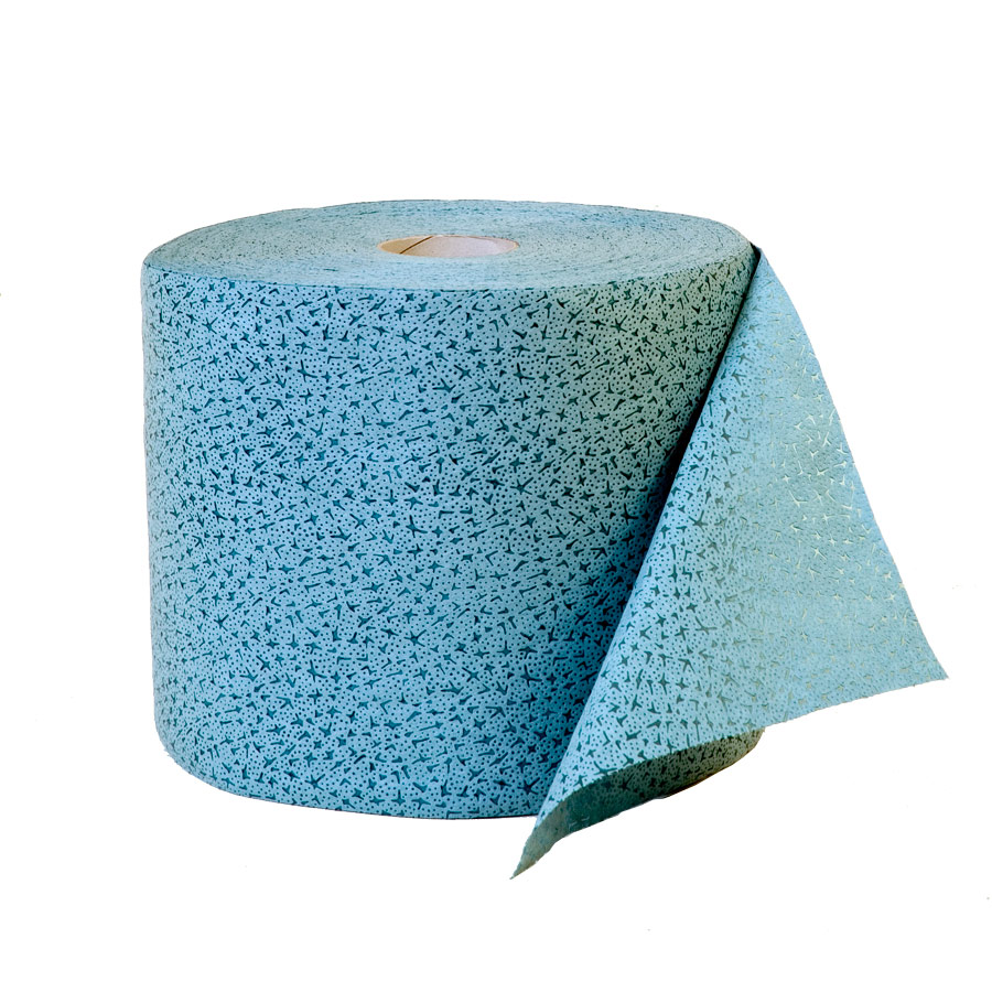 [048075] Rollo de paños absorbente universal para la recogida de vertidos - Dim.: 0,38x190 m - Azul
